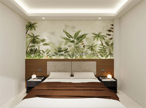 Modern Wood 3 Star Hotel Bedroom Sets with <b>Bed</b> <b>Frame</b> Wardrobe Lounge & Work Area for Commercial Hospitality Projects - Product Image 5