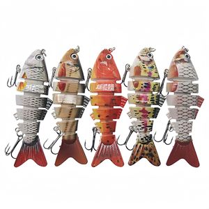 3D-Gedruckter Mehrteiliger Schwimmköder 13cm Realistischer Angelköder für Barsch und Schlangenkopf - Product Image 1