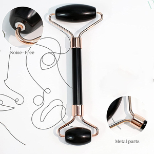 Benutzer definierte Logo-Kosmetik Original Stone Roller Jade Massage gerät Black Obsidian Facial Jade Roller und Gua Sha für Gesicht - Product Image 4