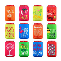 Refroidisseurs de canettes de bière en néoprène personnalisés 300ml 350ml, supports isolants pour canettes avec logo pour fêtes, activités de plein air, vente en gros