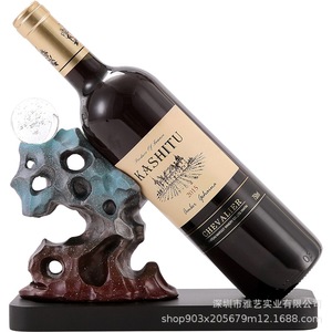 Ornement créatif de casier à vin de résine pour l'entrée de salon Plateau à vin intemporel pour la pendaison de crémaillère et les cadeaux d'ouverture - Product Image 5