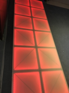 ไฟกระเบื้องสีรุ้งสำหรับติดผนังพื้น KTV ไฟ LED นีออน3D ไวรัสหลายชั้นมิเรอร์สดสตรีมมิ่งเวทีสตูดิโอ - Product Image 6