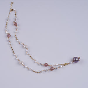 สร้อยคอไข่มุกน้ำจืดสไตล์จูจี้ ประดับด้วยหินธรรมชาติ ดีไซน์หวานละมุน สไตล์ชาติพันธุ์สำหรับผู้หญิง - Product Image 4