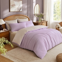 Parures de lit de luxe pour hôtel, en coton brossé à fibres longues, 4 pièces, style européen et américain, housses de lit en coton, vente en gros