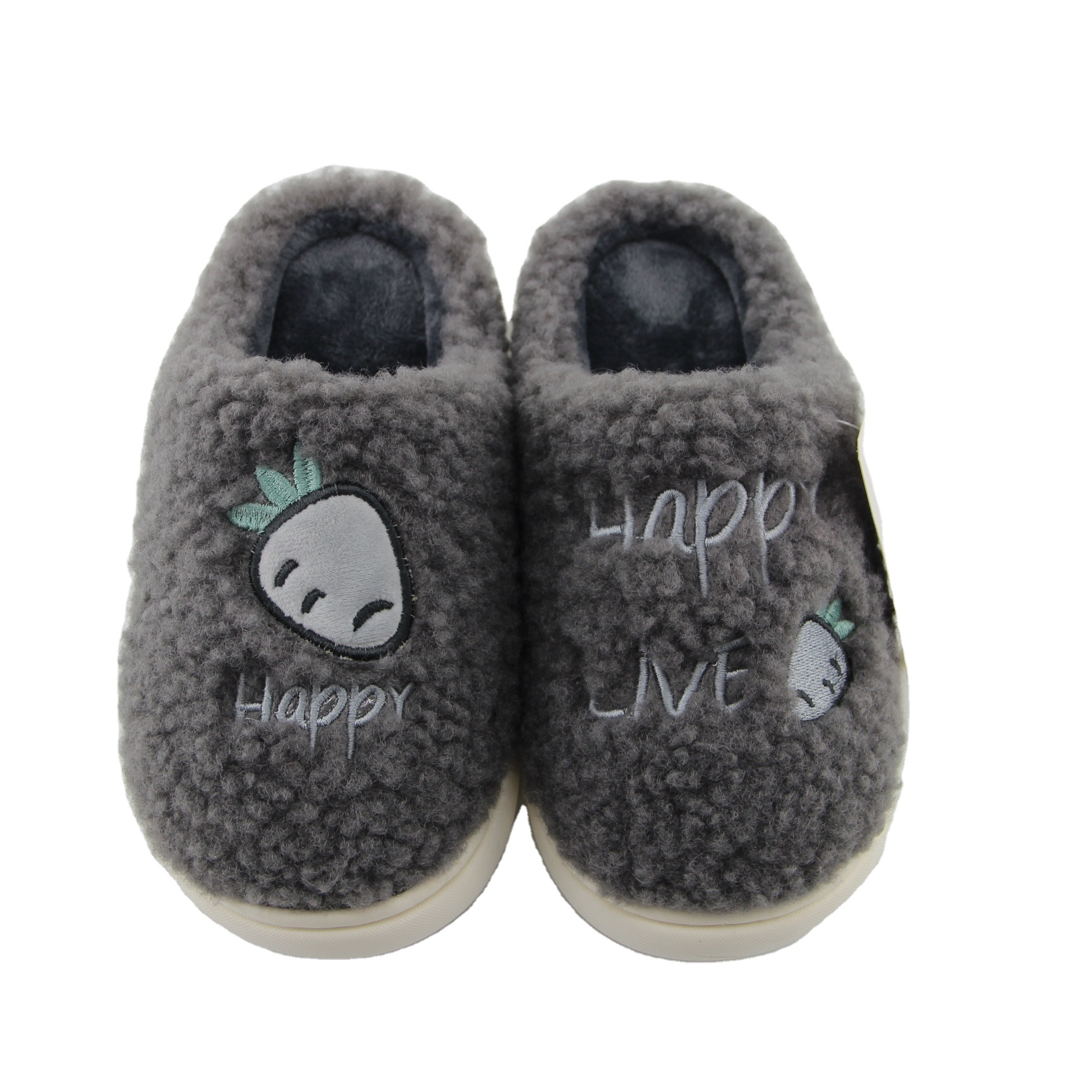 Ножная одежда, маленькие плюшевые хлопковые домашние тапочки с принтом фруктов для девочек и мальчиков