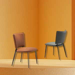 Lu Modern Durable <b>Comfortable</b> Leather Dining <b>Chair</b> with Backrest and Metal Legs for Home or Hotel Furniture - Product Image 6