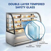 Vitrine Réfrigérée à Double Paroi en Verre Trempé R290 pour Gâteaux et Pâtisseries – Idéale pour Boulangeries et Pâtisseries