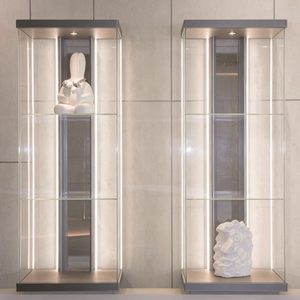 ZYTH Modern LED Işıklı Alüminyum ve Cam Şarap Dolabı, Şarap Mahzeni ve Mutfak Duvar Tipi Ev Bar Depolaması için - Product Image 4