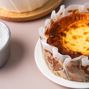 Papel de Hornear Basco Redondo de 4, 6 y 8 Pulgadas, Molde para Pastel Desechable con Revestimiento de Silicona, Herramientas de Repostería - Product Image 1