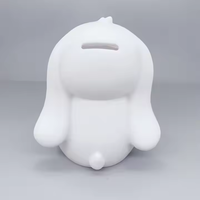 Nouvel Arrivage Figurine en Vinyle Blanc de 16 cm, Modèle à Personnaliser, Thèmes Éléphant Porte-Bonheur et Ours Violent, avec Surface Blanche Vierge à Peindre