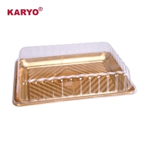 KARYO 0041 Boîte d'emballage personnalisée pour dessert pâtisserie beignet Couvercle transparent Plateau d'emballage alimentaire jetable en plastique pour la cuisson