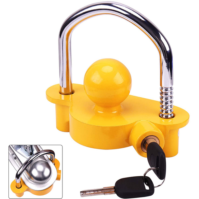 New Custom Logo Caravan Trailer Coupler Ball Lock-Aluminium+Steel Durable