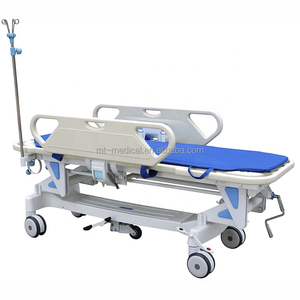 Camilla de aleación de aluminio de carga automática para cama de transferencia de pacientes, camilla de primeros auxilios MT MEDICA
