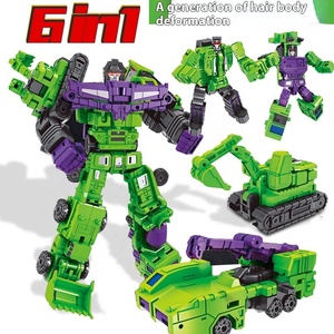Baohai Star combinado transformación ingeniería vehículo <span class=keywords><strong>Robot</strong></span> seis en uno King Kon Mini pequeño Hércules excavadora grúa juguete - Product Image 2