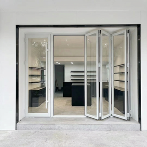 Porte pliante en aluminium, facile à pousser <span class=keywords><strong>et</strong></span> à tirer, glissement fluide, pour salon de thé, café, balcon - Product Image 5