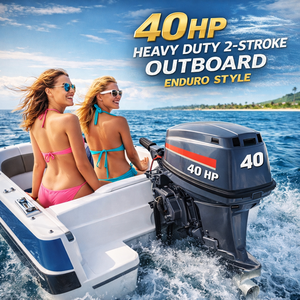 Moteur hors-bord 2 temps 2 cylindres 40 CV Marine Power E40XMHL, modèle 2026, en promotion, pour bateaux de pêche et bateaux de patrouille - Product Image 3