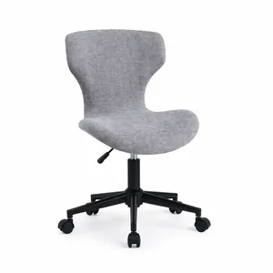 Silla de Oficina Giratoria Ajustable de Terciopelo, Moderna y Ergonómica, para el Hogar, Silla de Oficina Giratoria Ajustable de Tela Moderna y Ergonómica - Product Image 2
