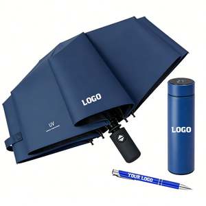 Nouveau parapluie avec logo personnalisé, double couche, poignée en forme de C, design inversé, parapluie pliable inversé pour la pluie - Product Image 1