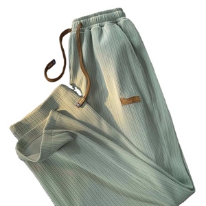 <span class=keywords><strong>Pantaloni</strong></span> Sportivi Casual Vintage a Gamba Larga in <span class=keywords><strong>Viscosa</strong></span> Lavorata a Maglia con Coulisse, Vestibilità Regolare, da Uomo e <span class=keywords><strong>Donna</strong></span>, Sottili Estivi, Moda 142 - Product Image 4