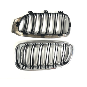 <span class=keywords><strong>Pour</strong></span> bmw GT F34 M3 double lattes chrome noir pare-chocs avant de voiture grille grillagée - Product Image 3