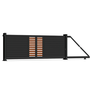 Criblage extérieur décoratif de JHR Conception de différentes portes coulissantes modernes Porte principale motorisée coulissante de sécurité à cellule photoélectrique - Product Image 6