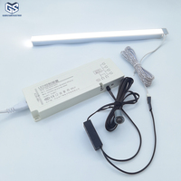 Interrupteur intelligent à détecteur de mouvement LED DC12V-24V, détection de présence humaine avec distance de détection de 2-4m et câble de 2m pour l'éclairage d'armoires