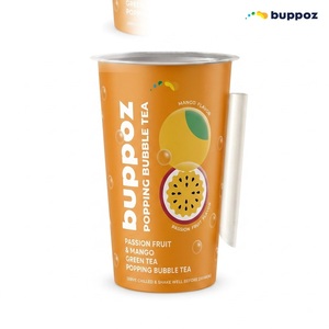 Bebida de Té Verde con Mango, Maracuyá y Boba Efervescente, 335 ml, Halal, HACCP, para Tiendas de Té de Burbujas y Té con Leche, OEM - Product Image 1