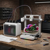 Imprimante 3D FDM industrielle haute vitesse Plus, 600 mm/s, compatible ABS, USB, construction automatique en aluminium