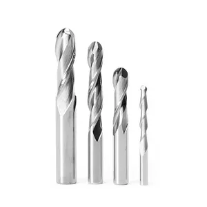 Wood Milling Cutter Solid Carbide 2 Flutes Ball Nose Endmill Milling Cutter For Wood Cnc Router