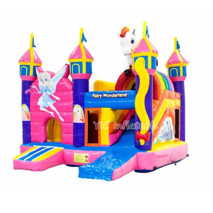 2023 popüler çocuk şişme çoklu oyun peri Wonderland Combo yaşam dolu kale parti kiralama için