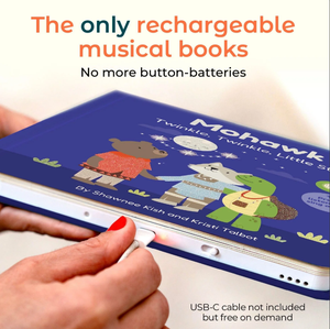 Livre sonore interactif éducatif précoce <span class=keywords><strong>pour</strong></span> enfants en langue Mohawk, avec fonction de chant 'Twinkle Twinkle Little Star', rechargeable USB-C - Product Image 2