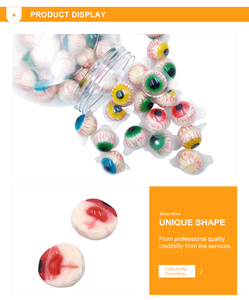 Venta al por mayor personalizado 3D Bola de ojos Halal dulce explosión relleno de goma gelatina caramelo globos oculares caramelo de goma - Product Image 2