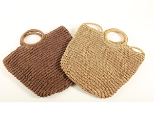 Bolso de mano de estilo bohemio para mujer, bolsa de mano de paja de papel de ganchillo Extra Grande para playa y vacaciones de verano - Product Image 1