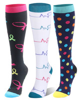Chaussettes de compression 20-30mmHg pour femmes et hommes Chaussettes de soutien graduées en spandex pour la course à pied Chaussettes de sport hautes