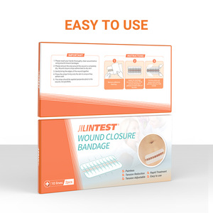 Bandes adhésives de réparation de lacerations avec fermeture éclair, sutures invisibles sans douleur, bandages adhésifs pour fermeture d'urgence des plaies, 10 lignes populaires - Product Image 2