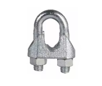 Clips de câble métallique galvanisés malléables Produit de gréement de câble
