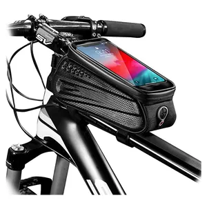 Wild man bicycle bag Waterproof Bike Phone Mount Bag Front Frame Top Tube Handlebar Bag with Touch Screen Holder Case for iPhone