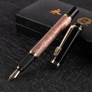 Pluma Estilográfica de Lujo <span class=keywords><strong>para</strong></span> Hombre, Marca China, Diseño de Dragón, Metal, con Clip y Punta Dorada - Product Image 3