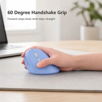 Souris verticale ergonomique pour droitier, sans fil 2,4 GHz, 6 boutons, clic silencieux, souris de bureau pour ordinateur portable, PC, ordinateur de bureau