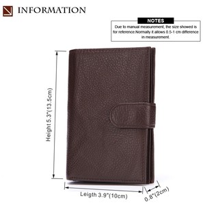 Nuovo Portafoglio da Uomo in Vera Pelle, Resistente e alla Moda, Porta Passaporto in Pelle Bovina, Multifunzione con Molteplici Scomparti per Carte, Popolare Porta Documenti - Product Image 3