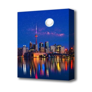 Impresiones de Lienzo con Luces LED de la Ciudad de Toronto, Cuadros Decorativos para el Hogar - Product Image 2