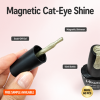 Gel UV LED Magnétique Scintillant Effet Œil de Chat Perles de Verre Cristal 2026 Sans HEMA Professionnel Salon Manucure Vente en Gros