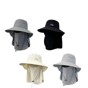 FLS หมวกชาวประมง ขนาดเดียว ไนลอน ปีกกว้าง ป้องกันรังสียูวี หมวกกันแดดกลางแจ้ง - Product Image 2