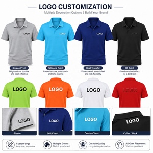 Camiseta de Golf Personalizada al por Mayor para Hombre, 160G, 100% Poliéster, Tejido Sólido, Transpirable, de Secado Rápido, Manga Corta, Tallas Grandes - Product Image 2
