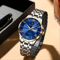 Montre de luxe Poedagar 978 pour homme, en acier inoxydable, lumineuse, avec date, étanche, montre-bracelet à quartz, prix de gros