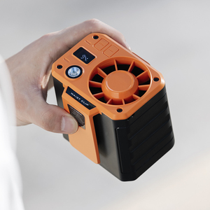 Ventilador de cintura de 3000Mah y 9000Mah, ventilador portátil con luz de advertencia Led para exteriores, ventilador de cintura recargable portátil - Product Image 1