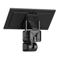 Caméra de surveillance extérieure solaire à trois objectifs et écran multiple avec détection d'alarme et éclairage couleur pour cour et jardin