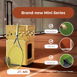 Equipo de entrenamiento deportivo dual profesional portátil Velocidad de pelota ajustable y máquina de pelota de <span class=keywords><strong>tenis</strong></span> de frecuencia - Product Image 4