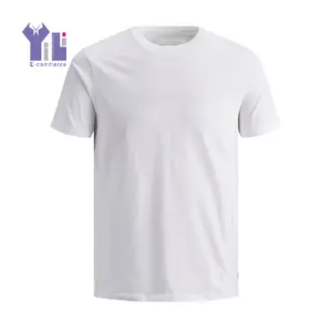 빈 흰색 티셔츠 코튼 티셔츠 맞춤형 로고 남성 인쇄 맞춤형 티셔츠 인쇄 일반 대형 티셔츠
