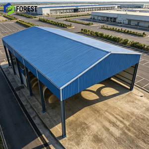 โครงสร้างเหล็กชุบสังกะสีแบบ H-Beam สำหรับงานหนัก โกดังเก็บของแบบเปิด ประกอบง่าย โรงจอดรถอุตสาหกรรม - Product Image 1